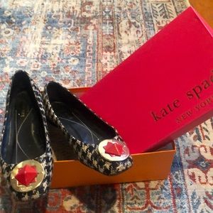Kate Spade tweed flats